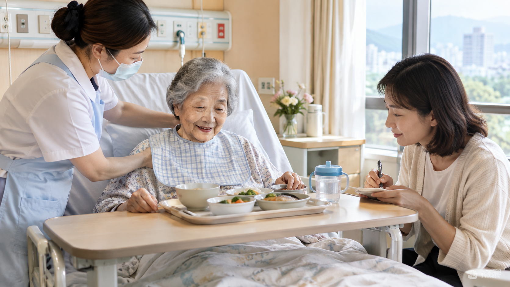 長輩住院用餐照護怎麼顧？吞嚥提醒、餐食紀錄與陪病交接